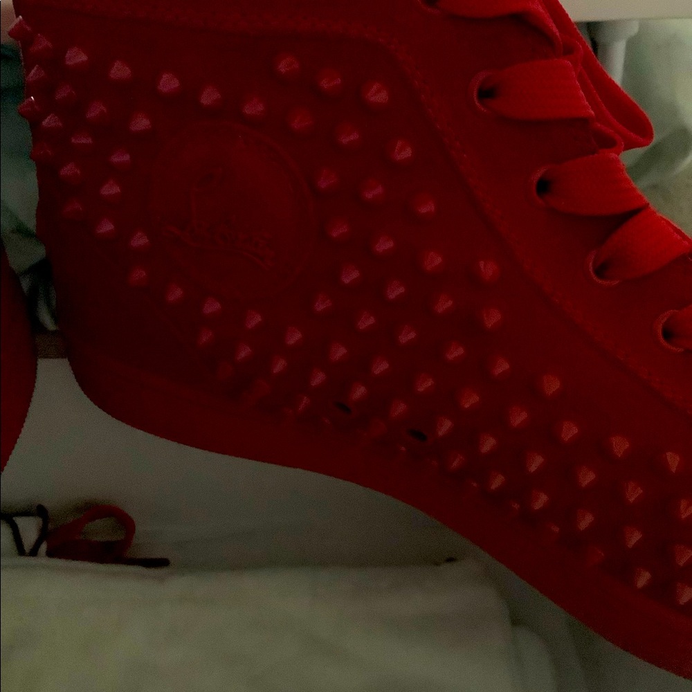 Christian Louboutin Red Spikes Mens Shoe